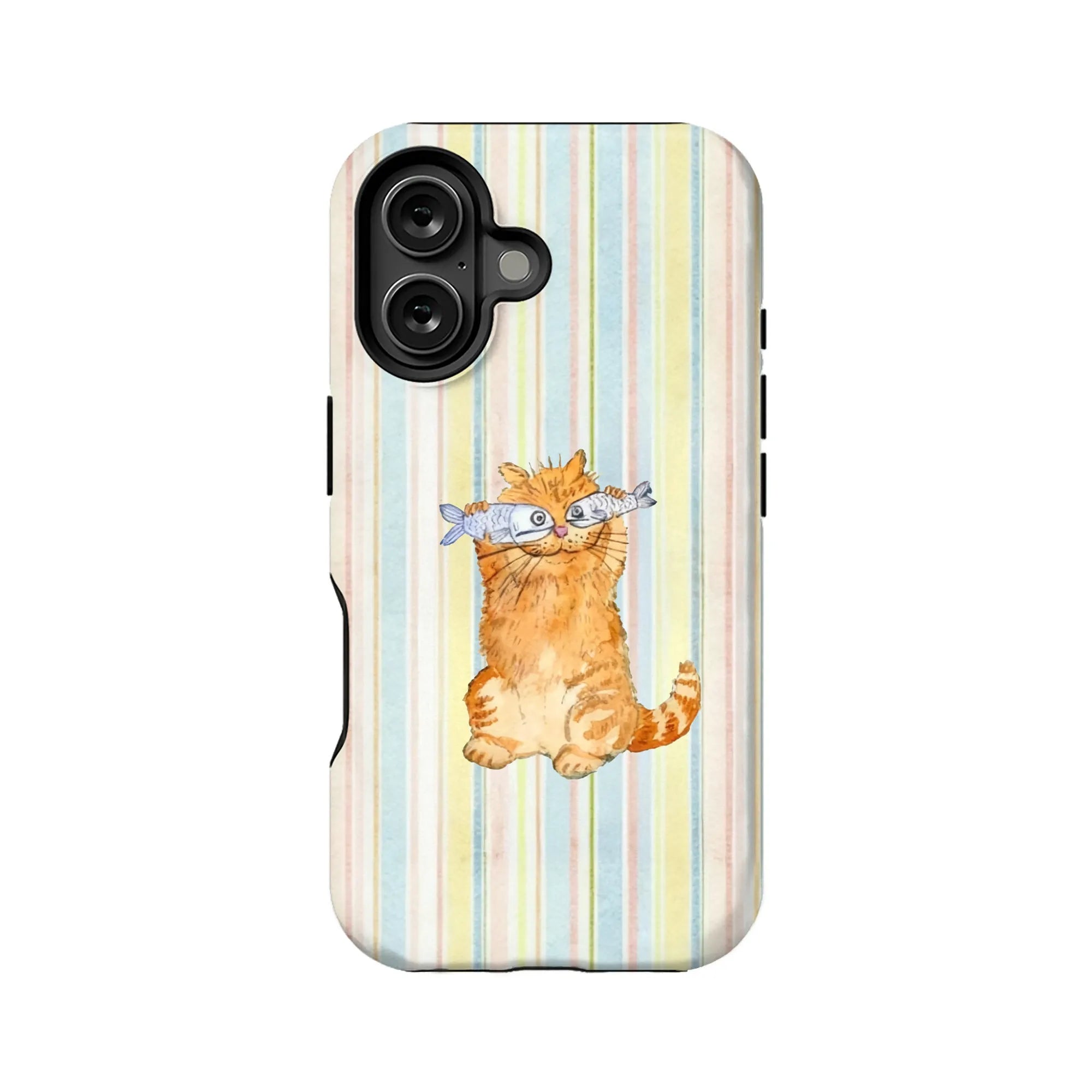 Cute Cat with Fish Phone Case