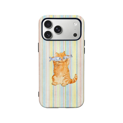 fish phone accessory Cute Cat with Fish Phone Case