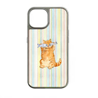 Funda holográfica cromada con diseño de gato - Adorable diseño de pez