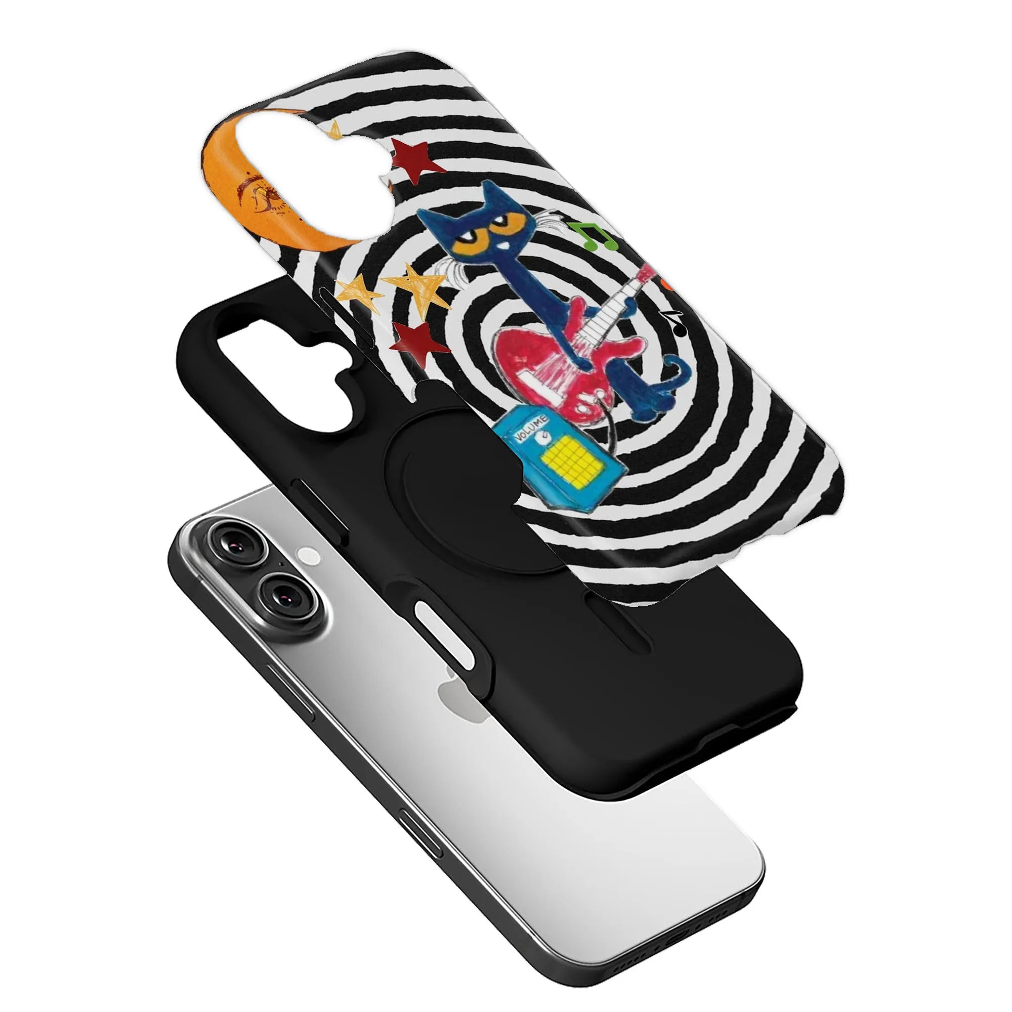 Rockstar Cat Phone Case - Colorful and Fun