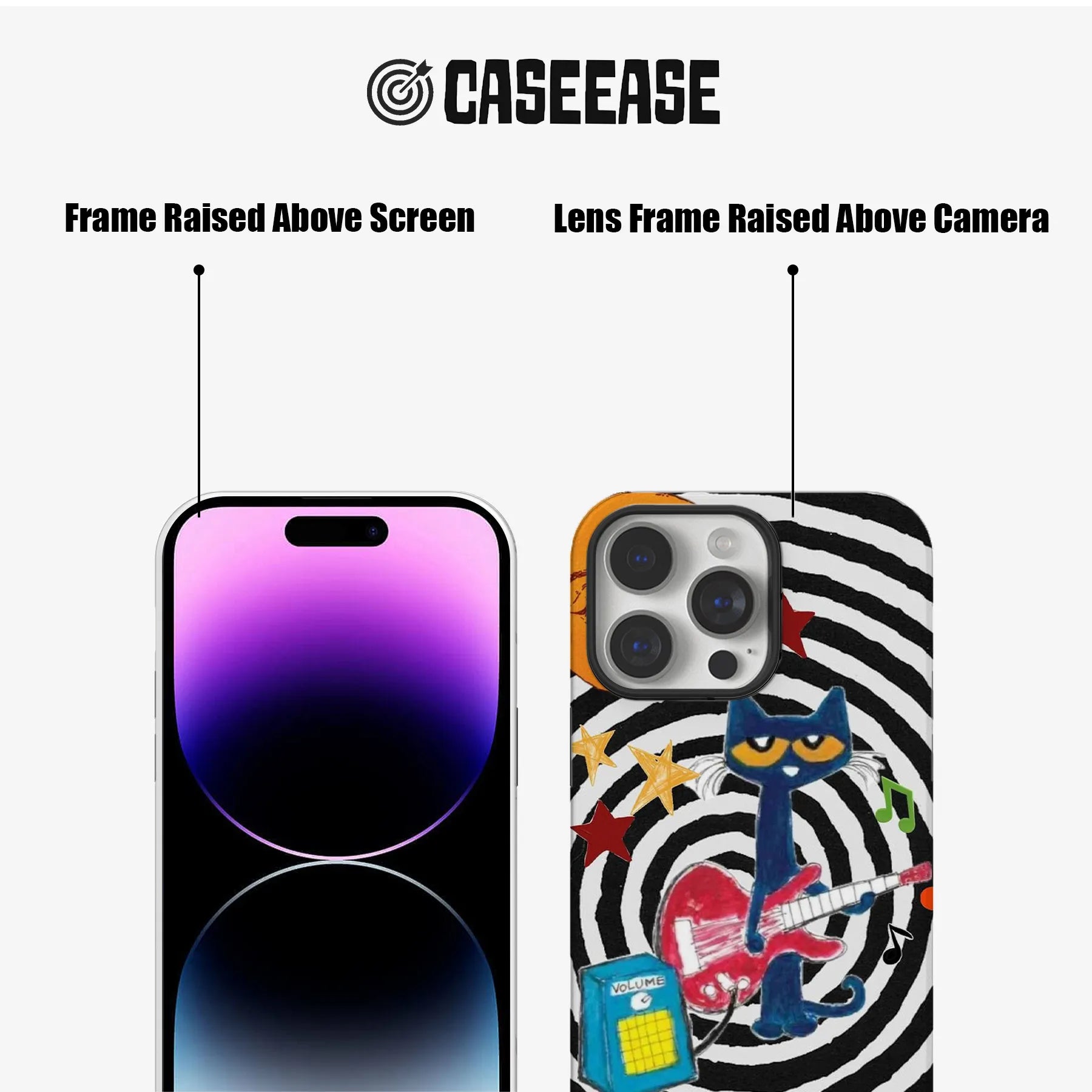 Rockstar Cat Phone Case - Colorful and Fun