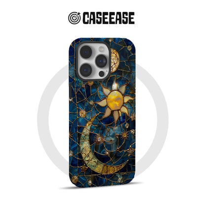 Funda para teléfono con sol y luna celestiales