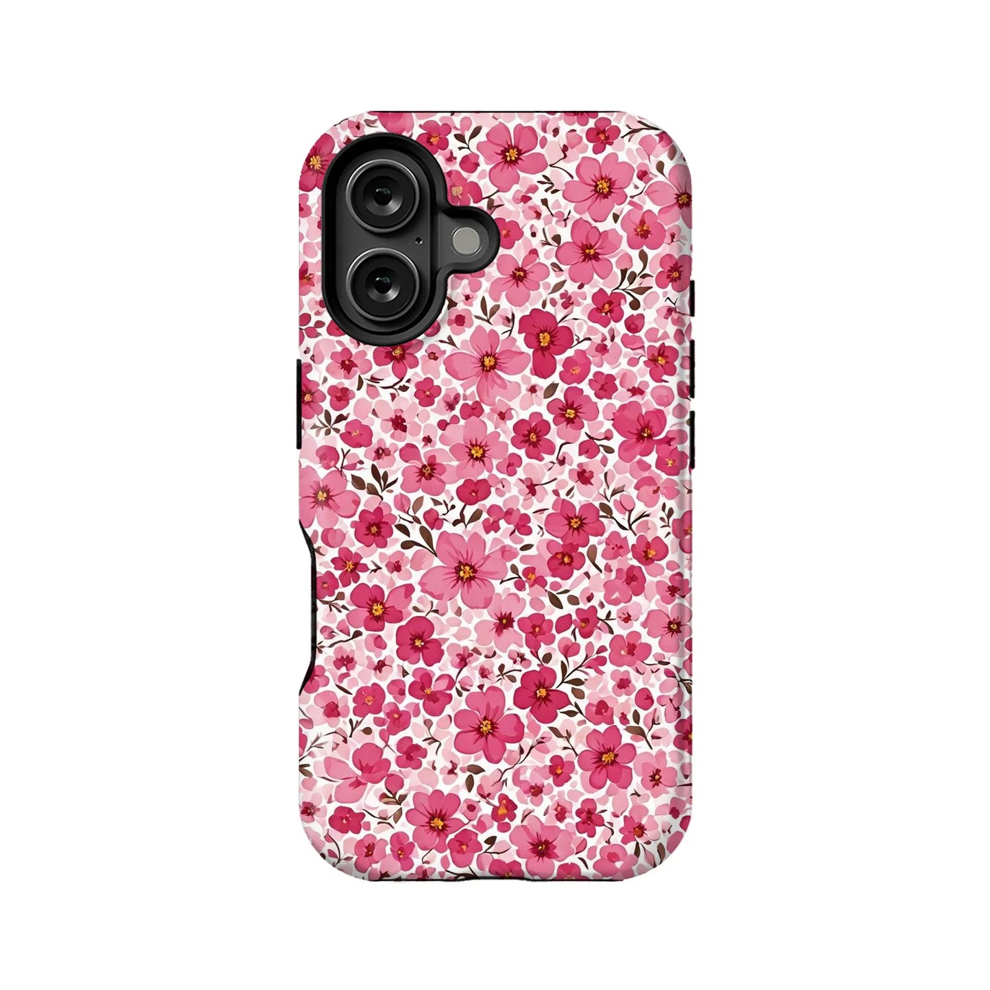 Encantadora funda para teléfono con flores en flor