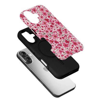 Encantadora funda para teléfono con flores en flor