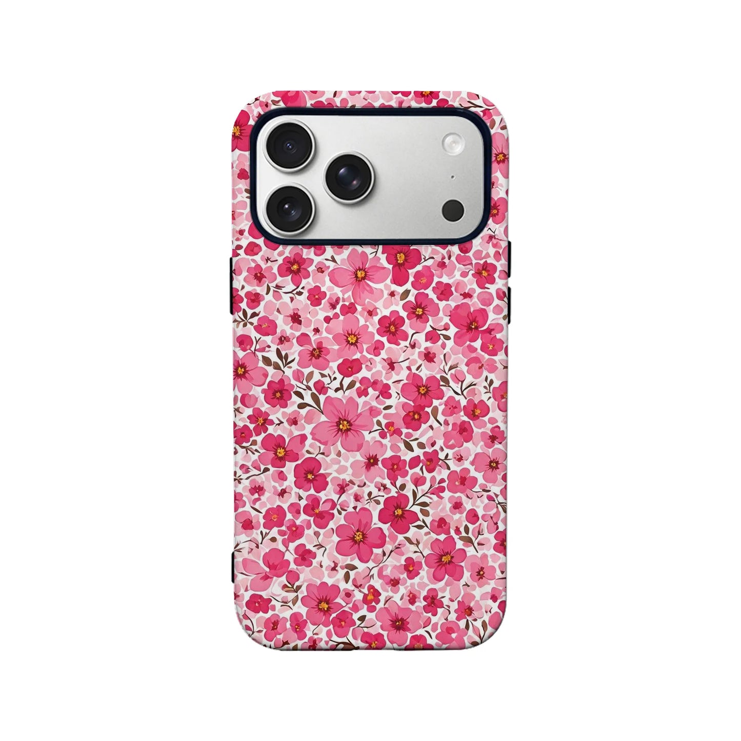 Encantadora funda para teléfono con flores en flor