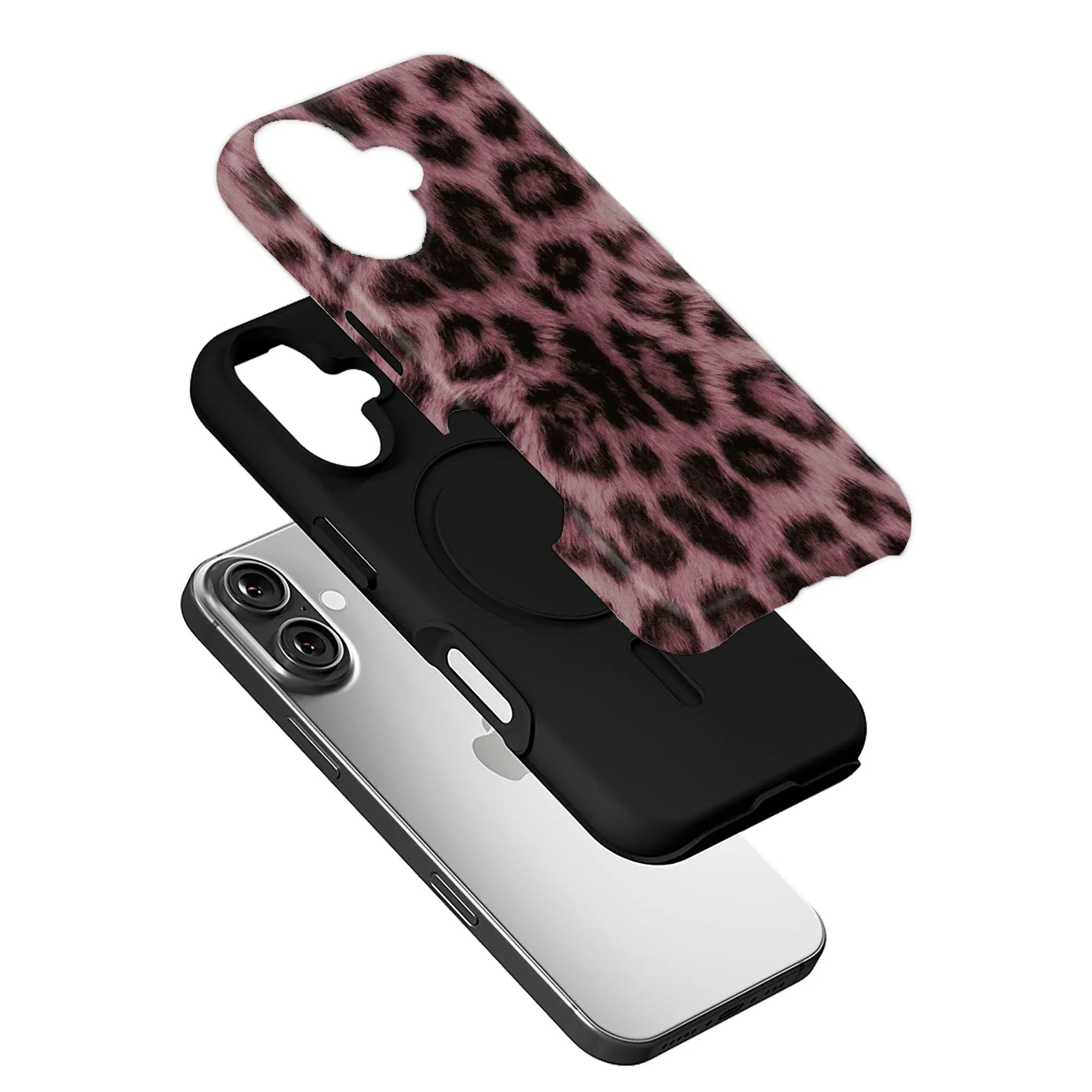 Stylish Pink Leopard Print Phone Case