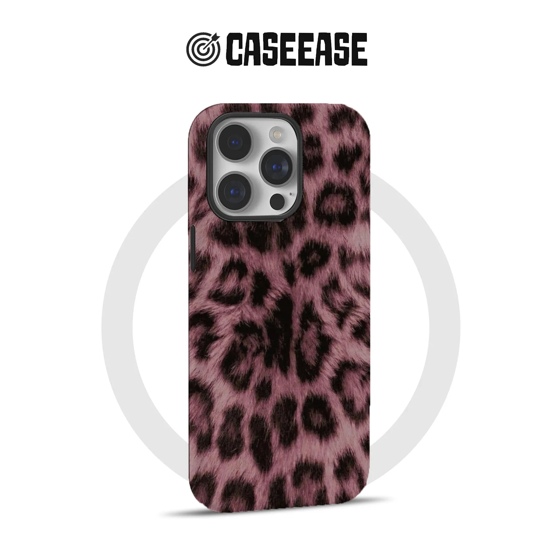 Stylish Pink Leopard Print Phone Case