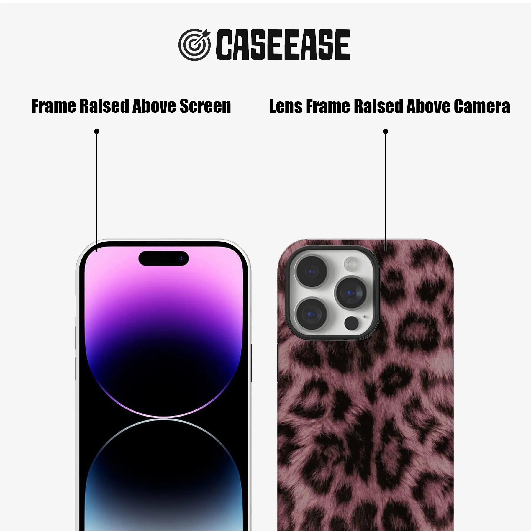 Stylish Pink Leopard Print Phone Case
