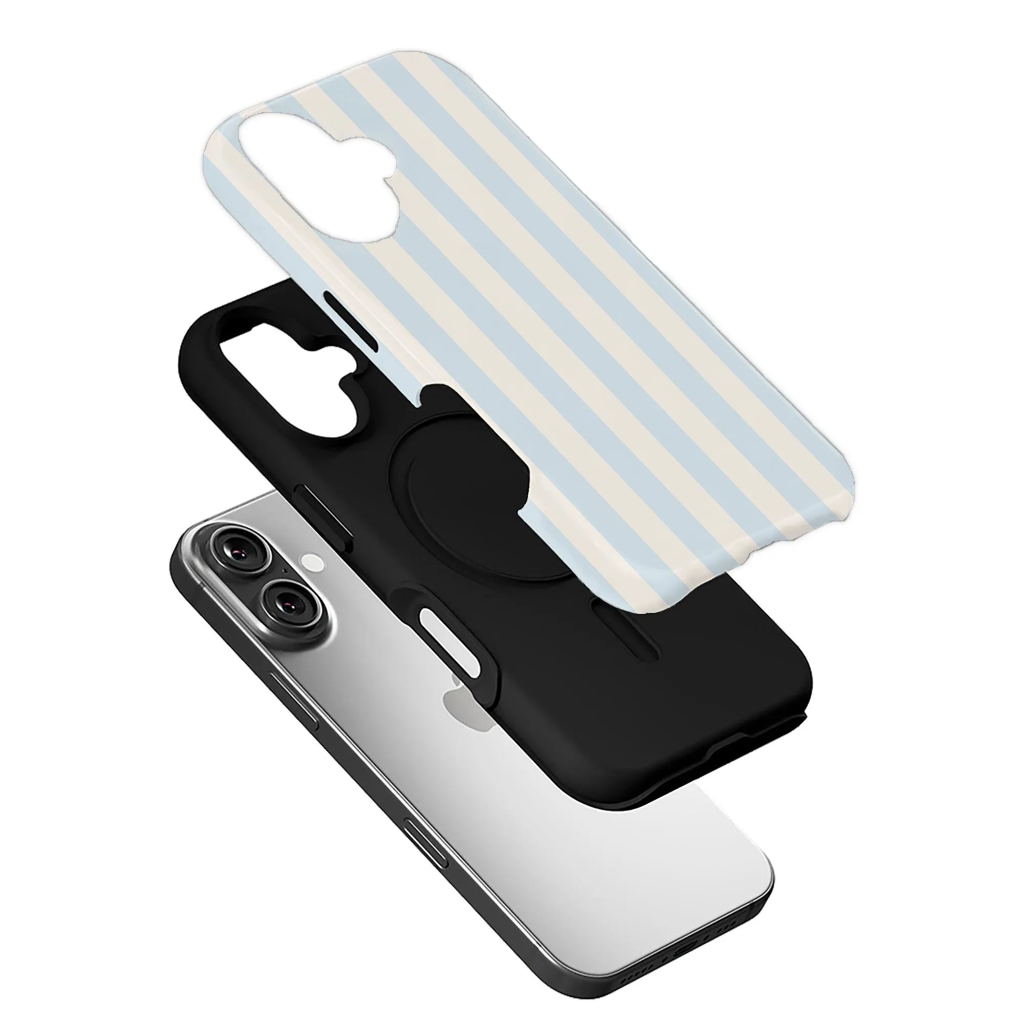 Stylish Blue Striped Phone Case