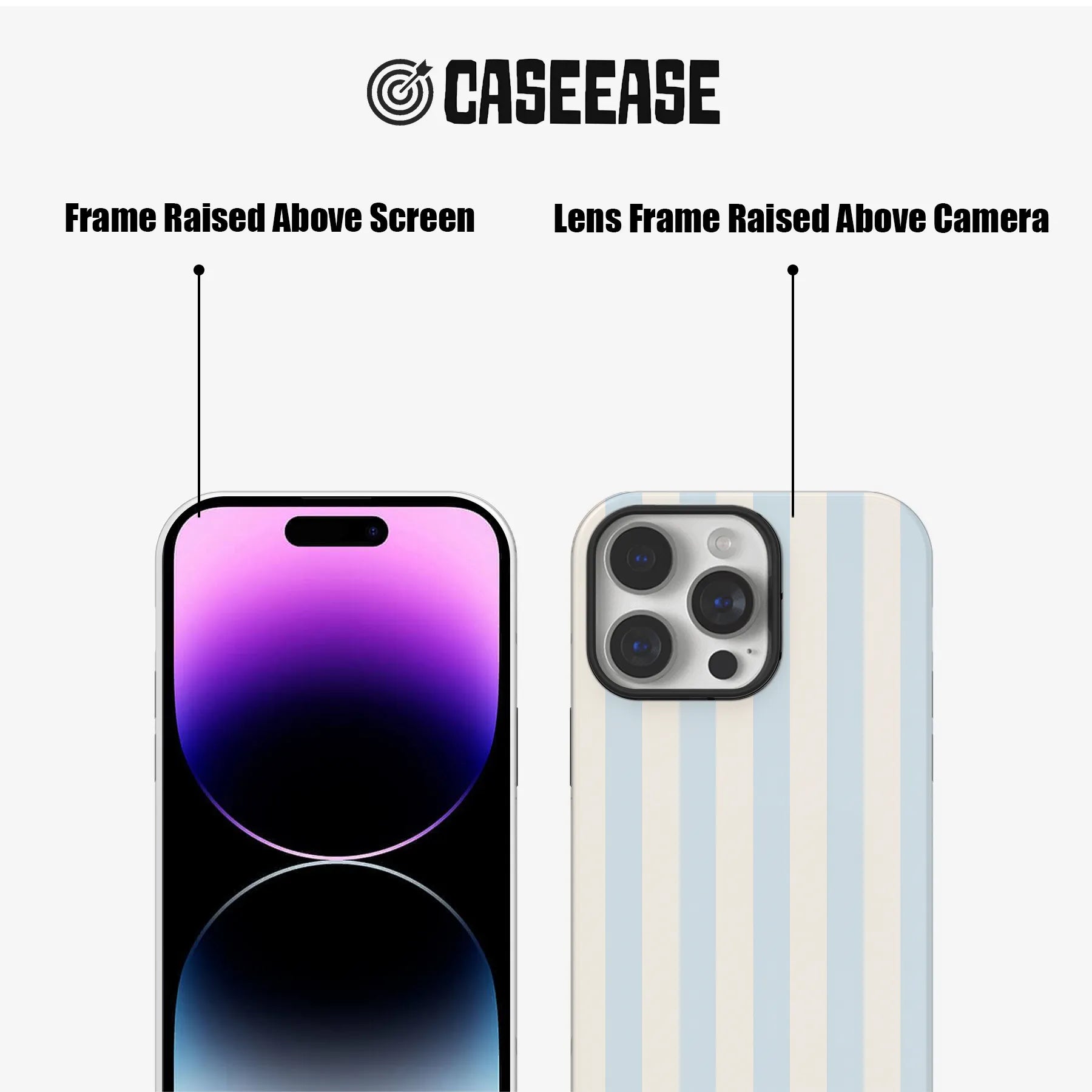 Stylish Blue Striped Phone Case