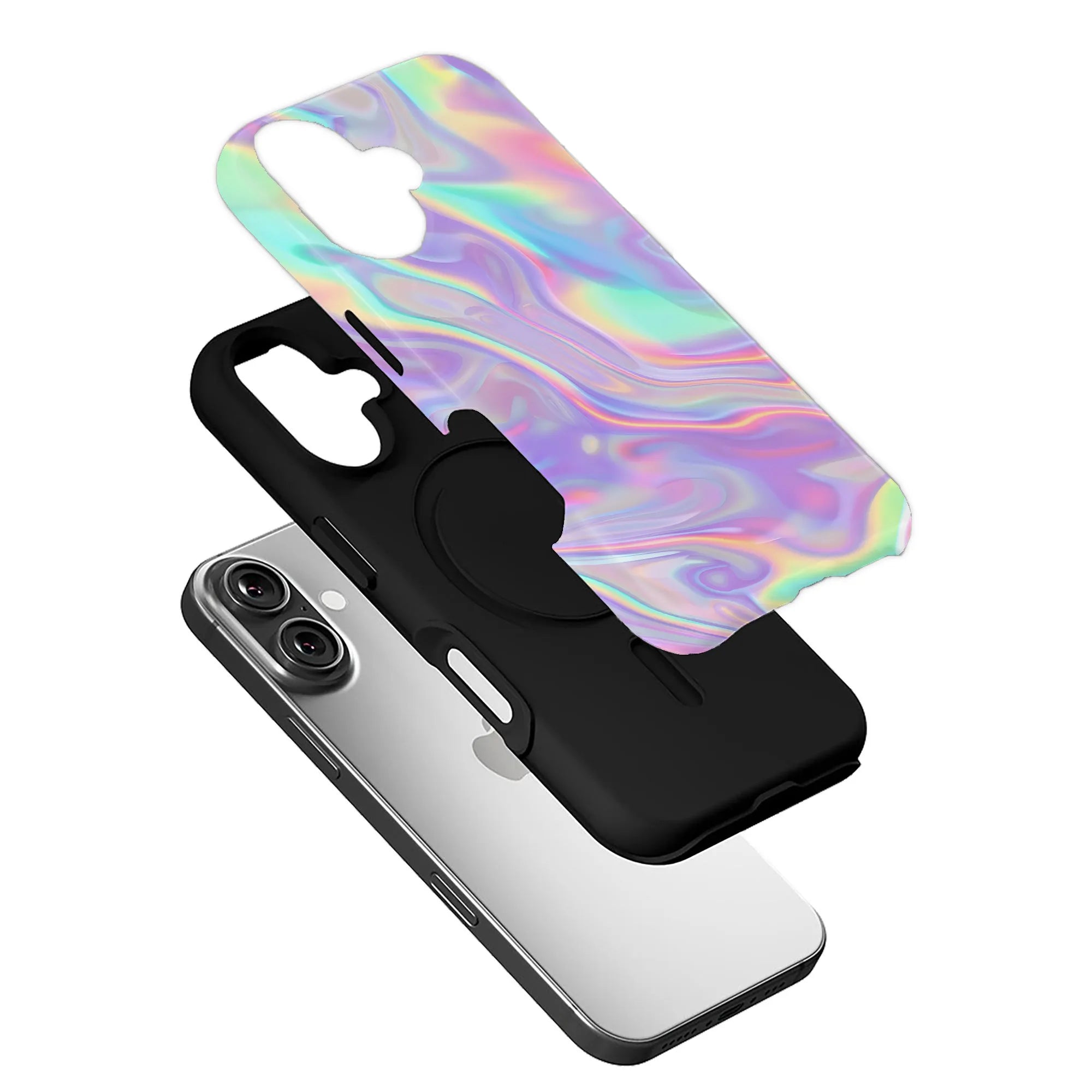 Iridescent Swirl Phone Case for Modern Aesthetics