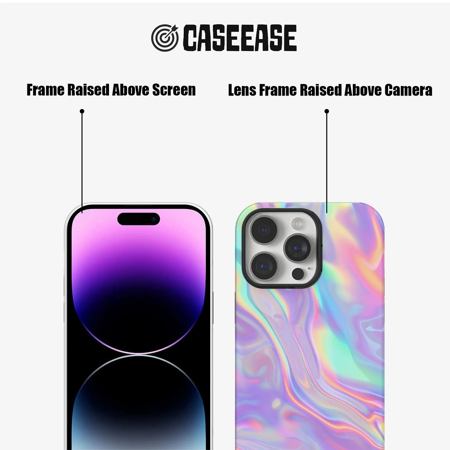 Iridescent Swirl Phone Case for Modern Aesthetics