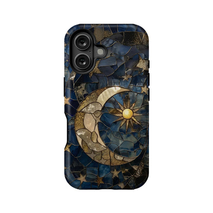 Starlit Moon and Sun Phone Case - Unique Celestial Design Caseease Starlit Moon and Sun Phone Case - Unique Celestial Design Caseease
