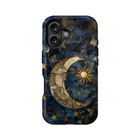 Funda para teléfono con luna y sol estrellados