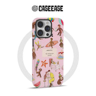 Funda para teléfono con temática de mono curioso