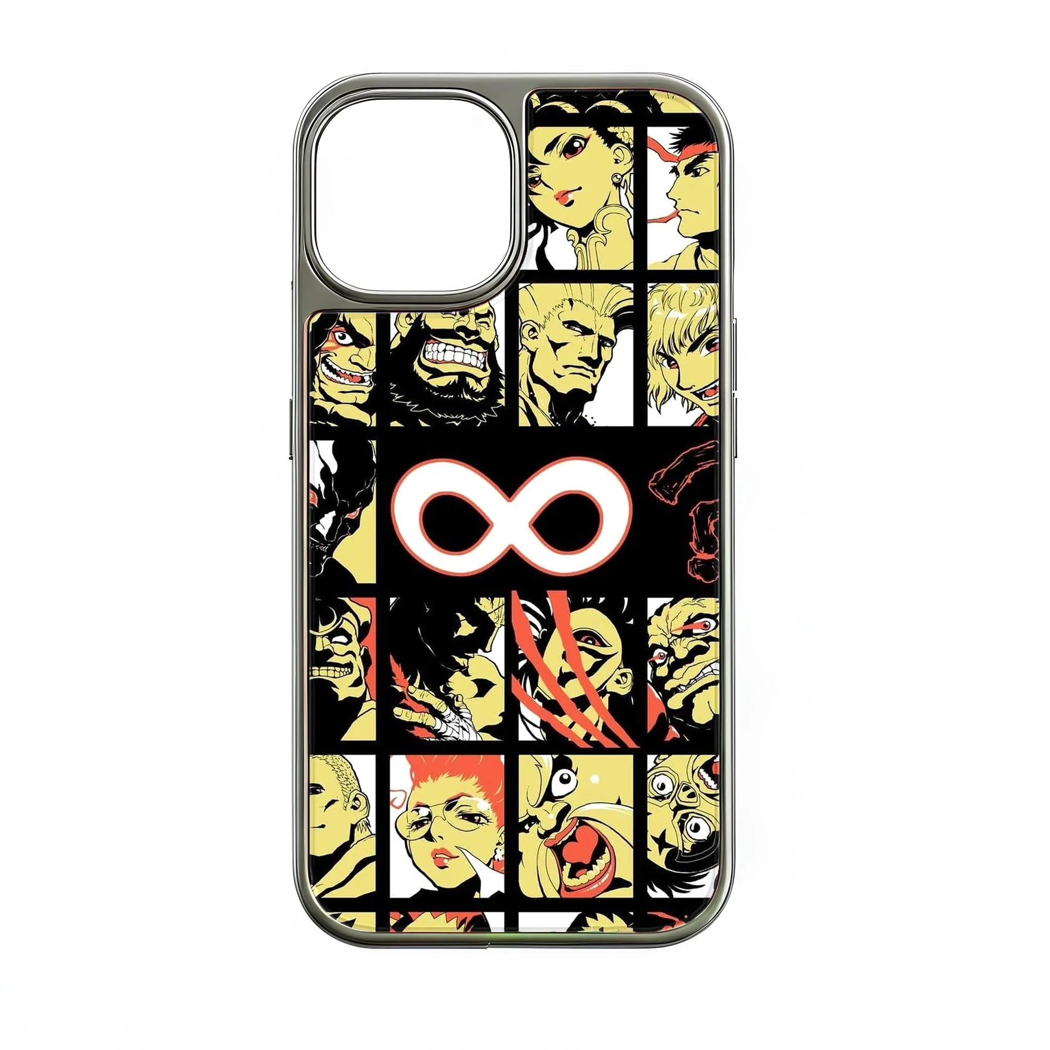 Holographic Chrome Phone Case - Retro Character Design