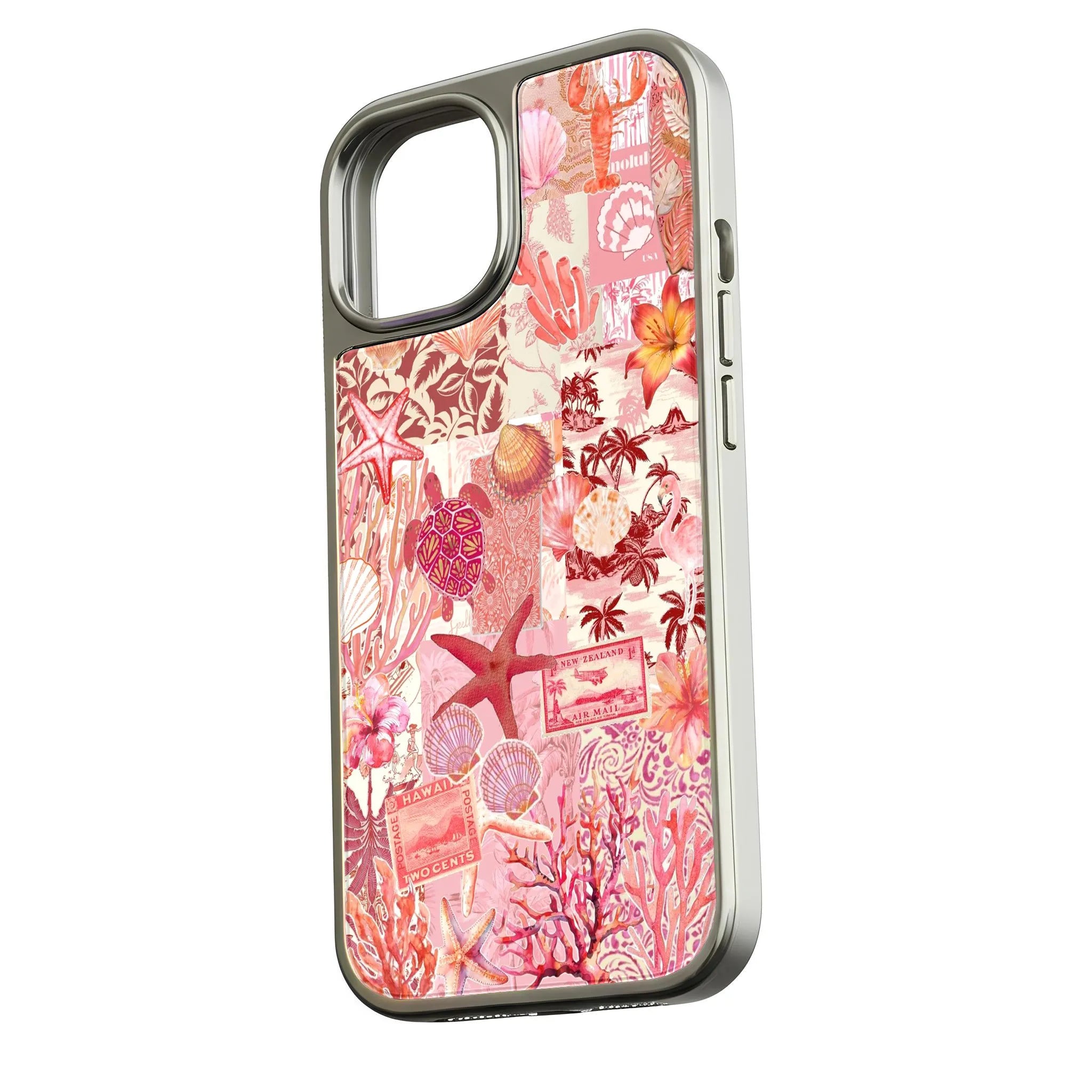 Holographic Chrome Coral Phone Case - Vibrant Ocean Inspired Design