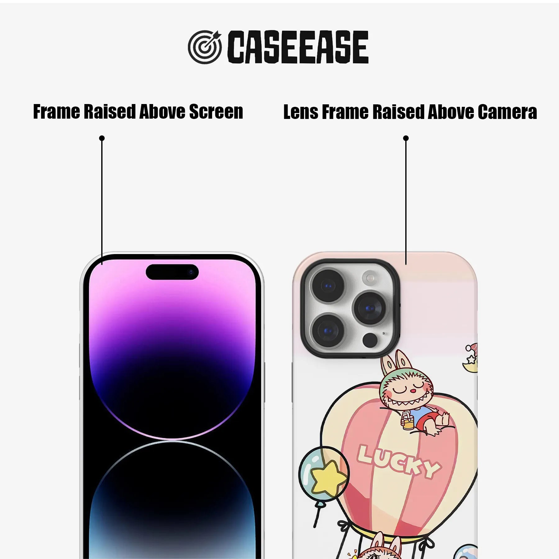 Lucky Hot Air Balloon LabubuPhone Case