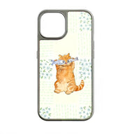 Funda holográfica cromada con diseño de gato - Diseño felino divertido