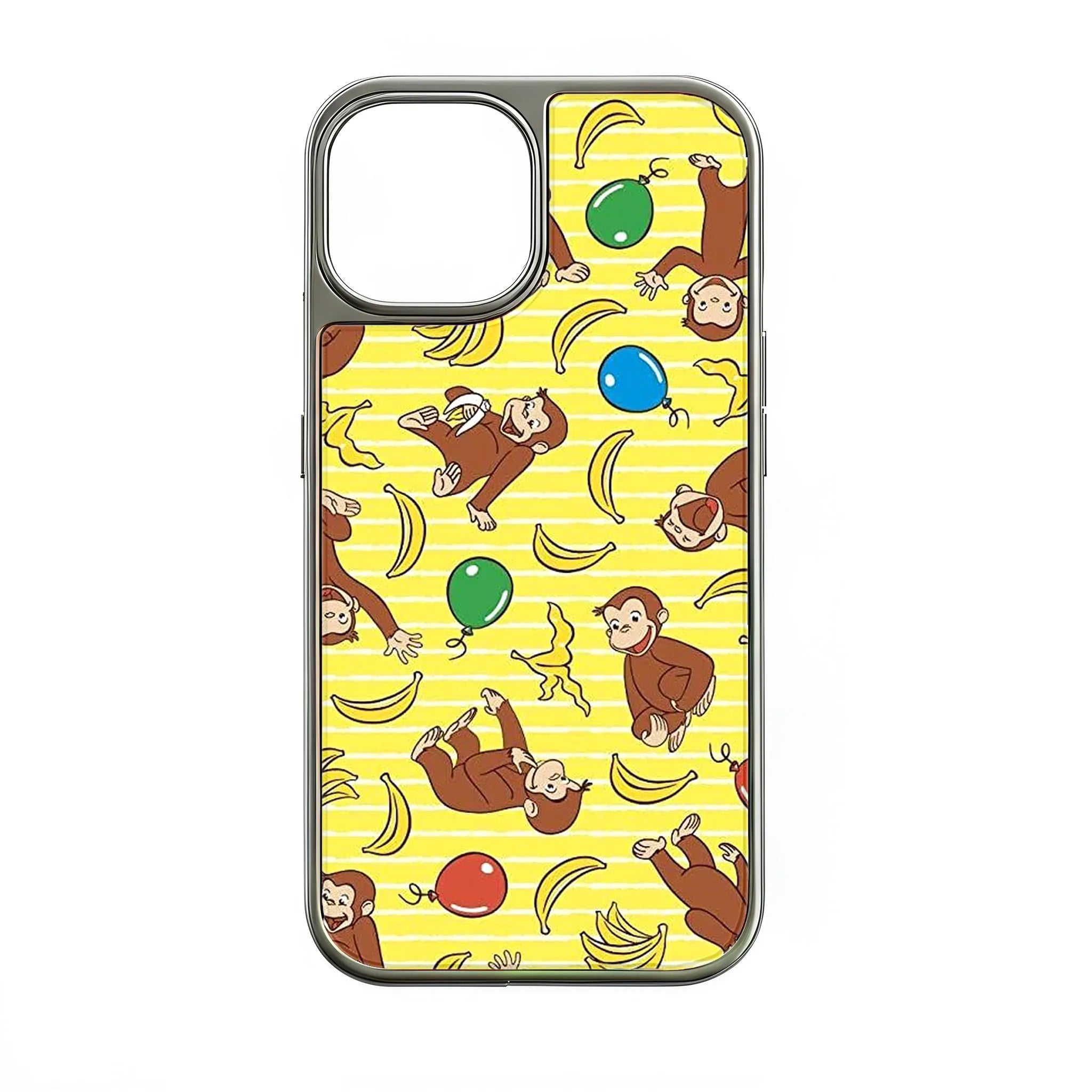 Curious George Pattern Phone Case - Playful Monkey Design