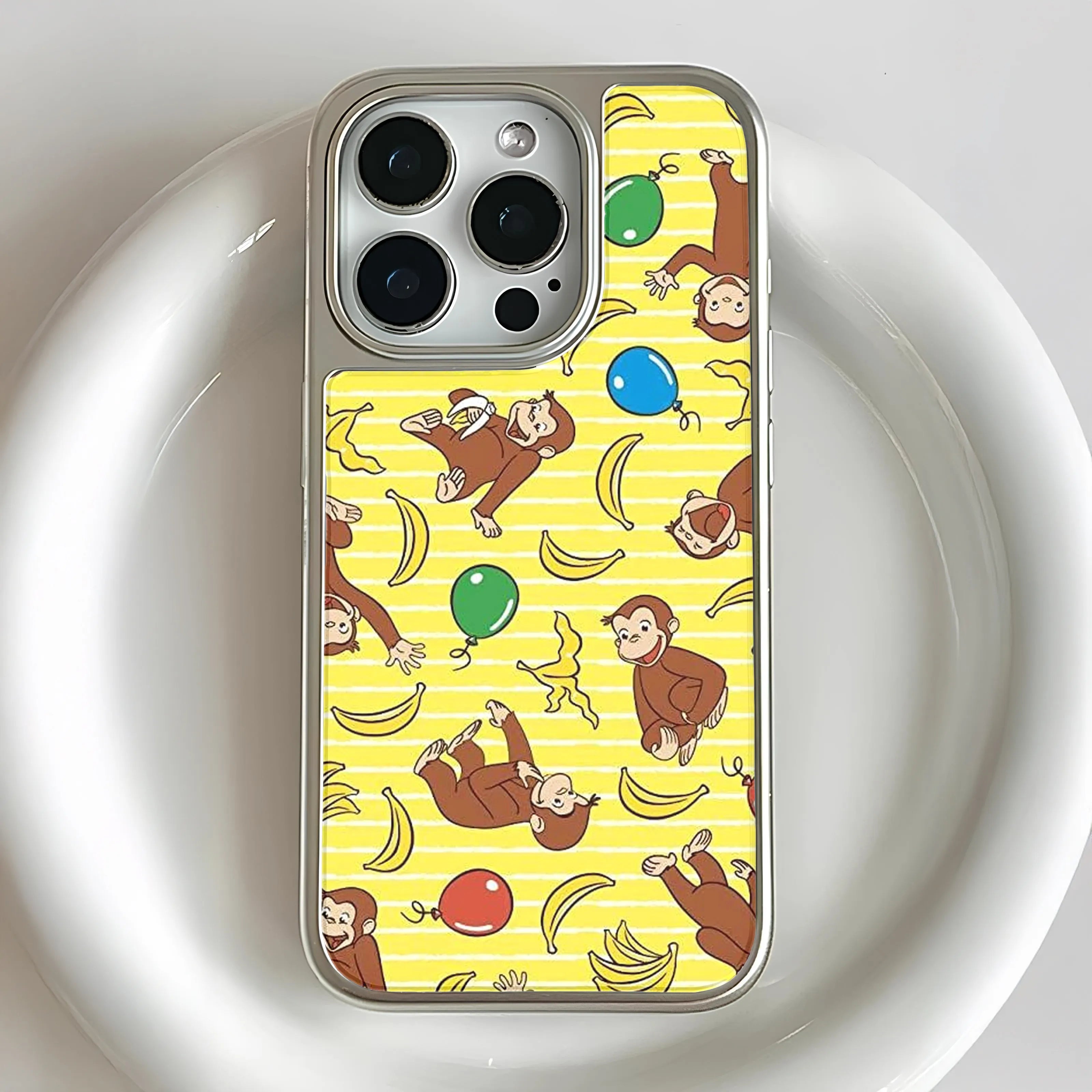 Curious George Pattern Phone Case - Playful Monkey Design