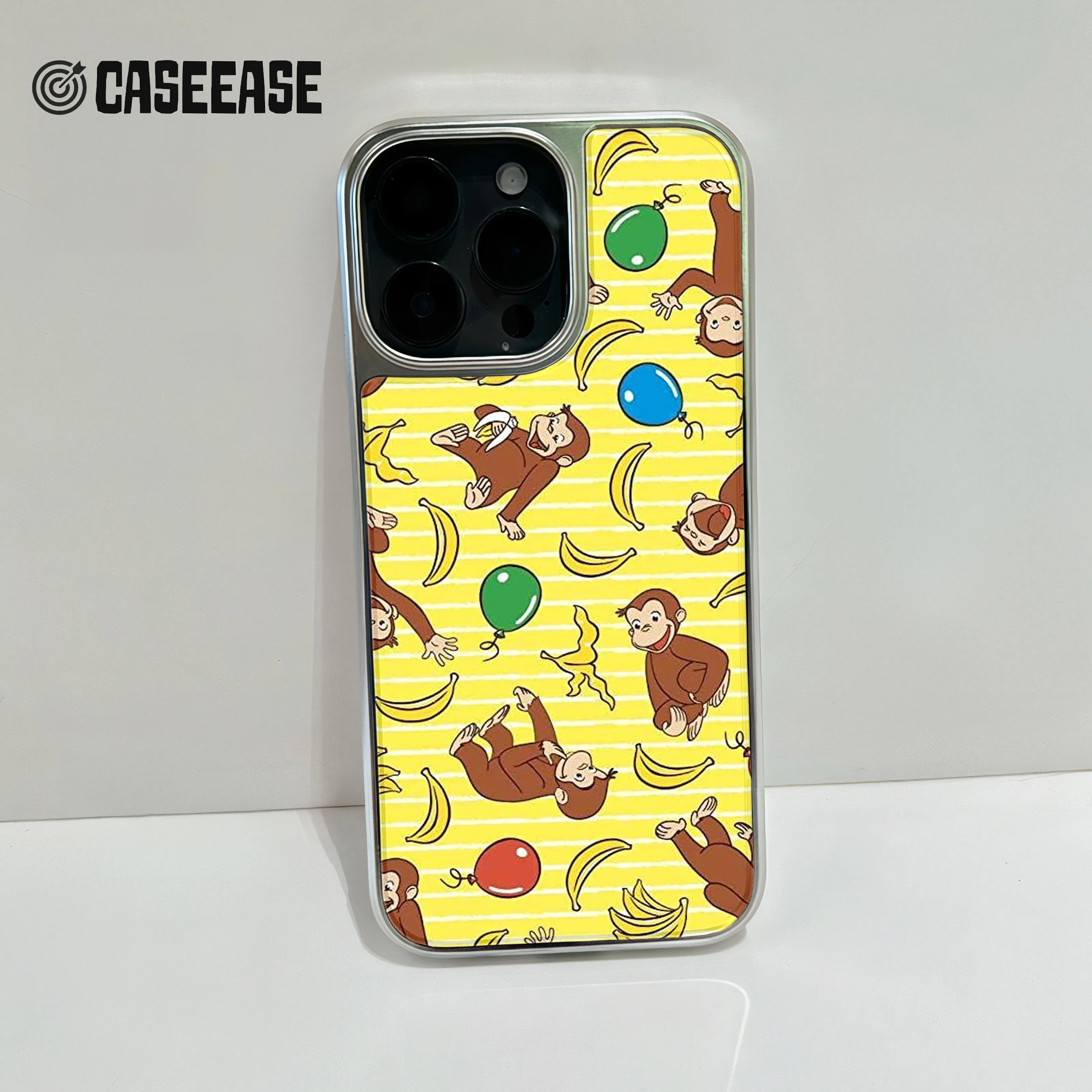Curious George Pattern Phone Case - Playful Monkey Design