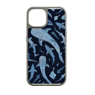 Funda para teléfono holográfica cromada con diseño de tiburón - Ocean Life Design