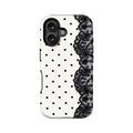 Elegant Polka Dot and Lace Phone Case