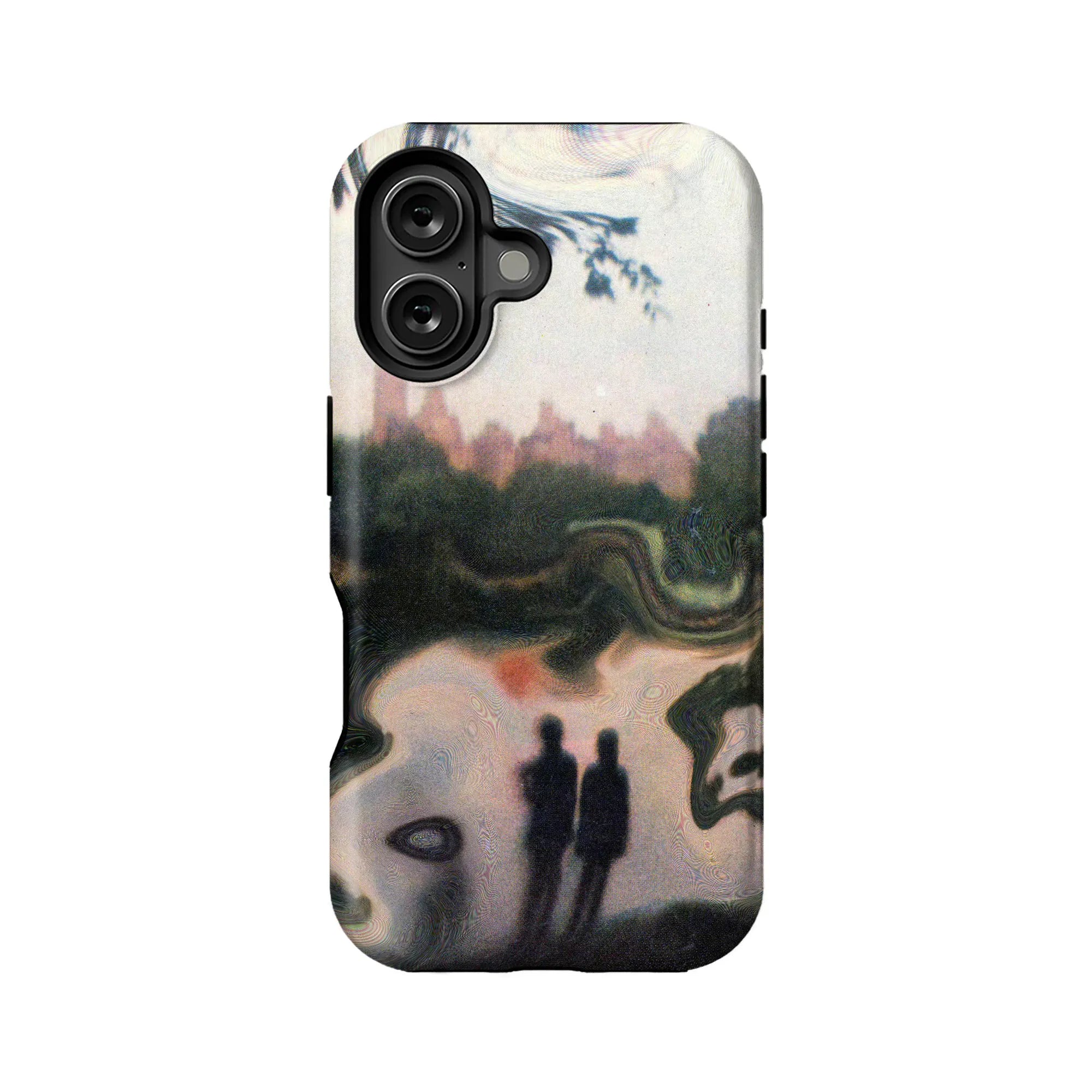 Artistic Reflection Phone Case - Unique Couple Design