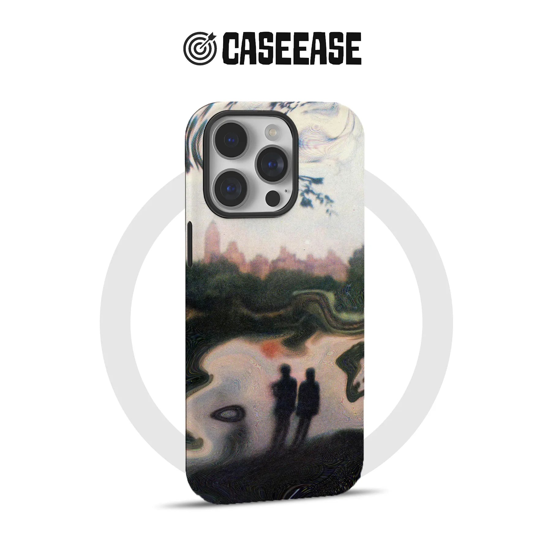 Artistic Reflection Phone Case - Unique Couple Design