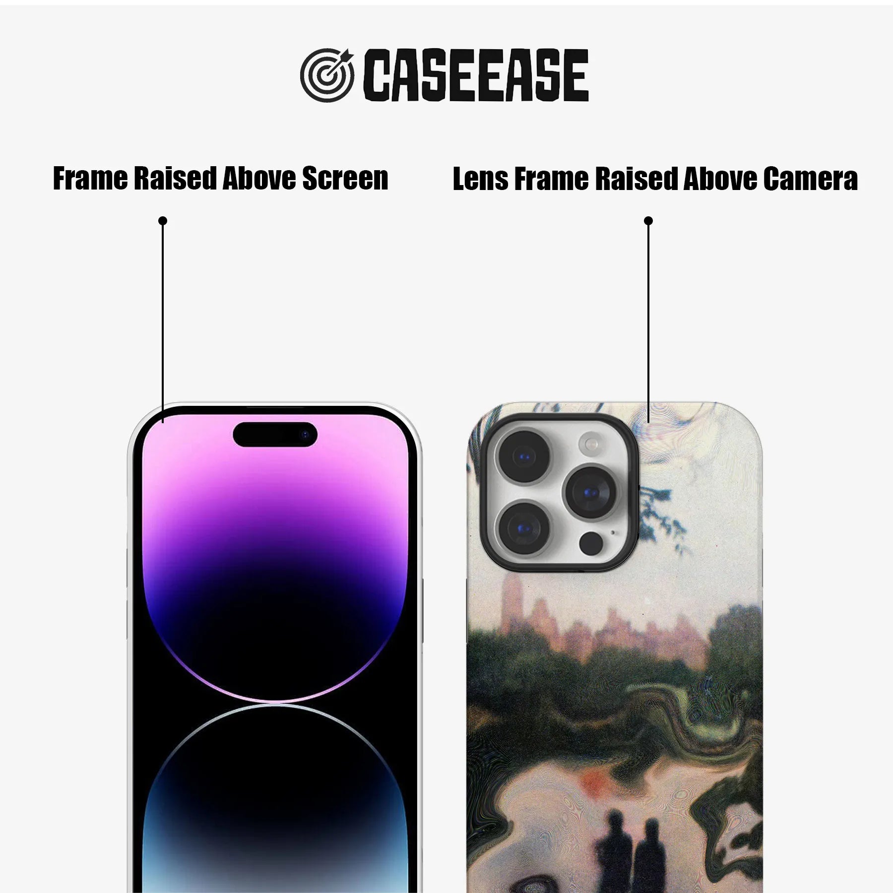 Artistic Reflection Phone Case - Unique Couple Design
