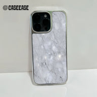 Funda holográfica cromada para iPhone 15 Pro - Efecto mármol y acabado metálico