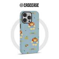 Funda para teléfono con diseño de oso de manzana: adorable diseño de frutas y dibujos animados