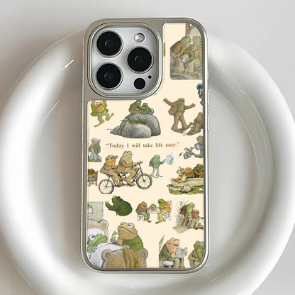 Holographic Chrome Frog Phone Case - Relaxed Life Theme