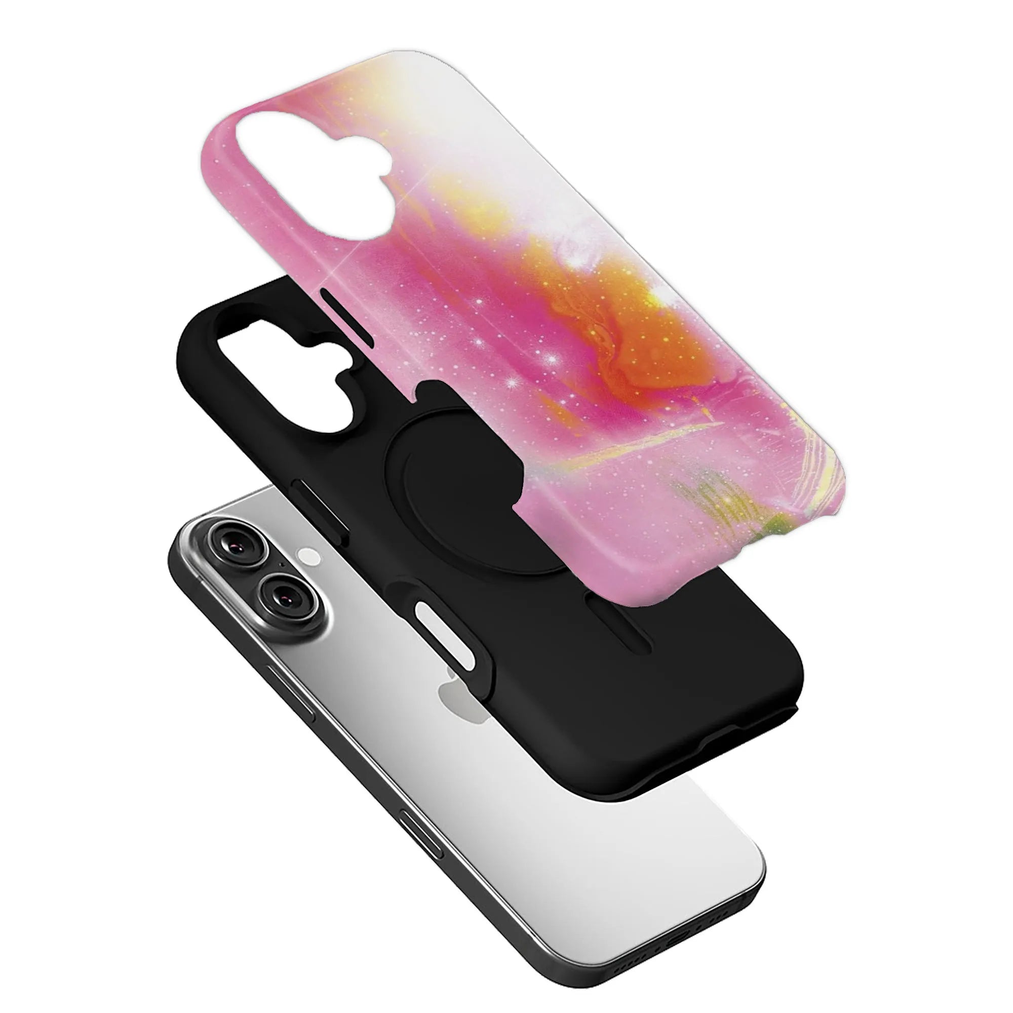 Vibrant Abstract Pink and Orange Phone Case