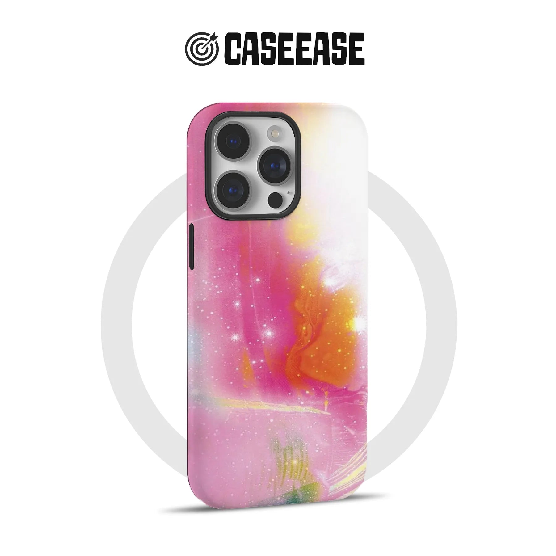 Vibrant Abstract Pink and Orange Phone Case