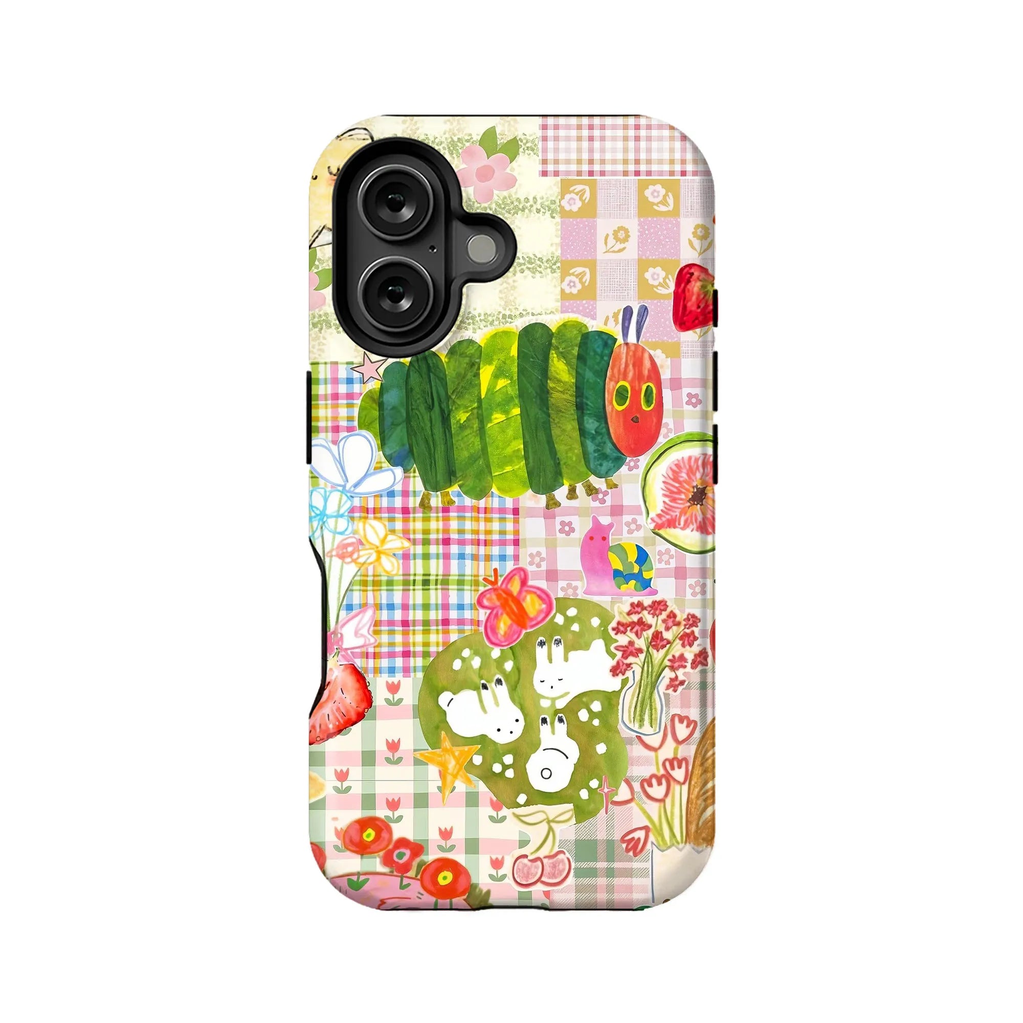 Colorful Caterpillar Print Phone Case