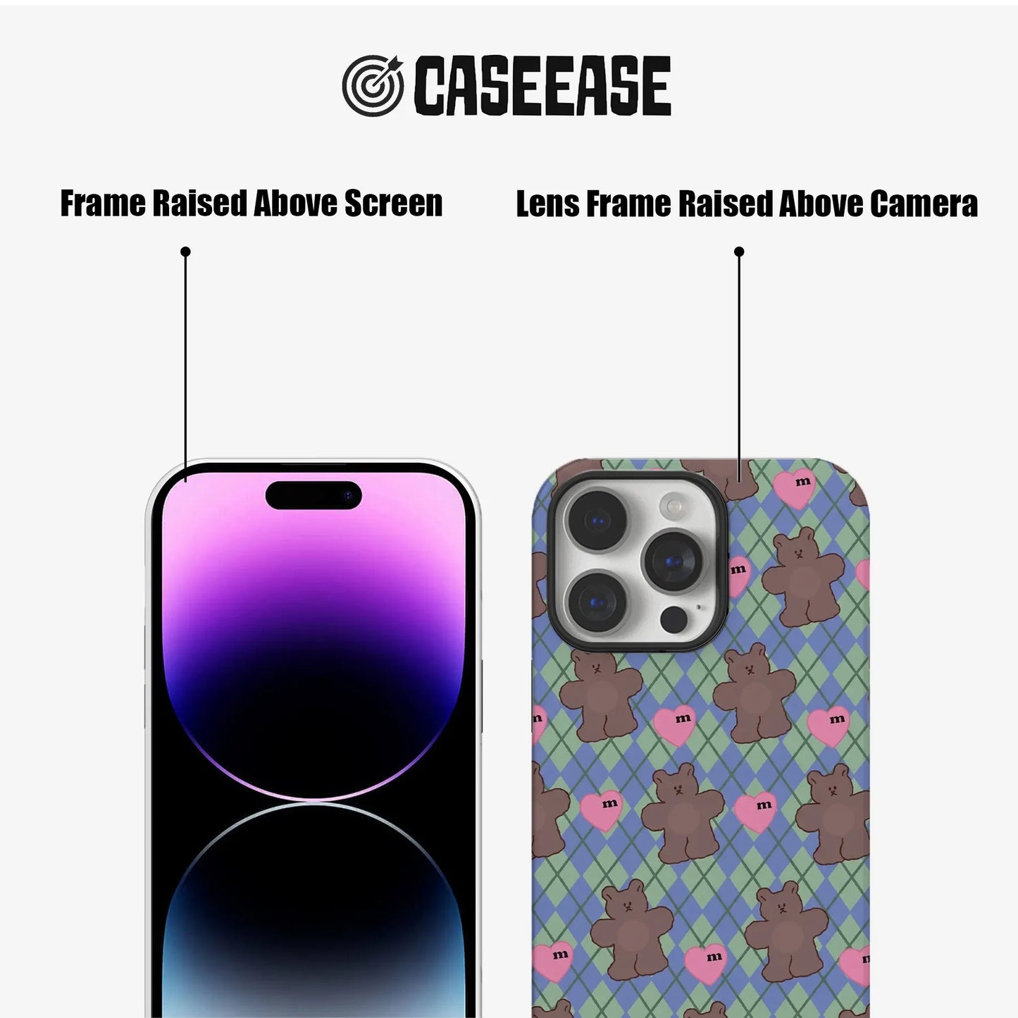 Cute Bear Pattern Phone Case