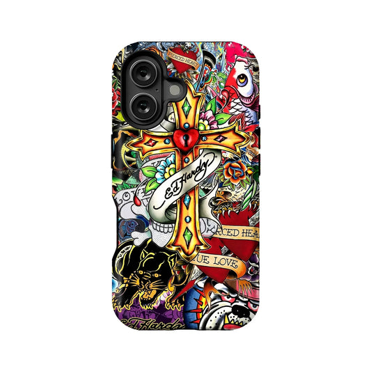 Y2K Tattoo Phone Cases Ed Hardy Style iPhone Cases Caseease Y2K Tattoo Phone Cases Ed Hardy Style iPhone Cases Caseease