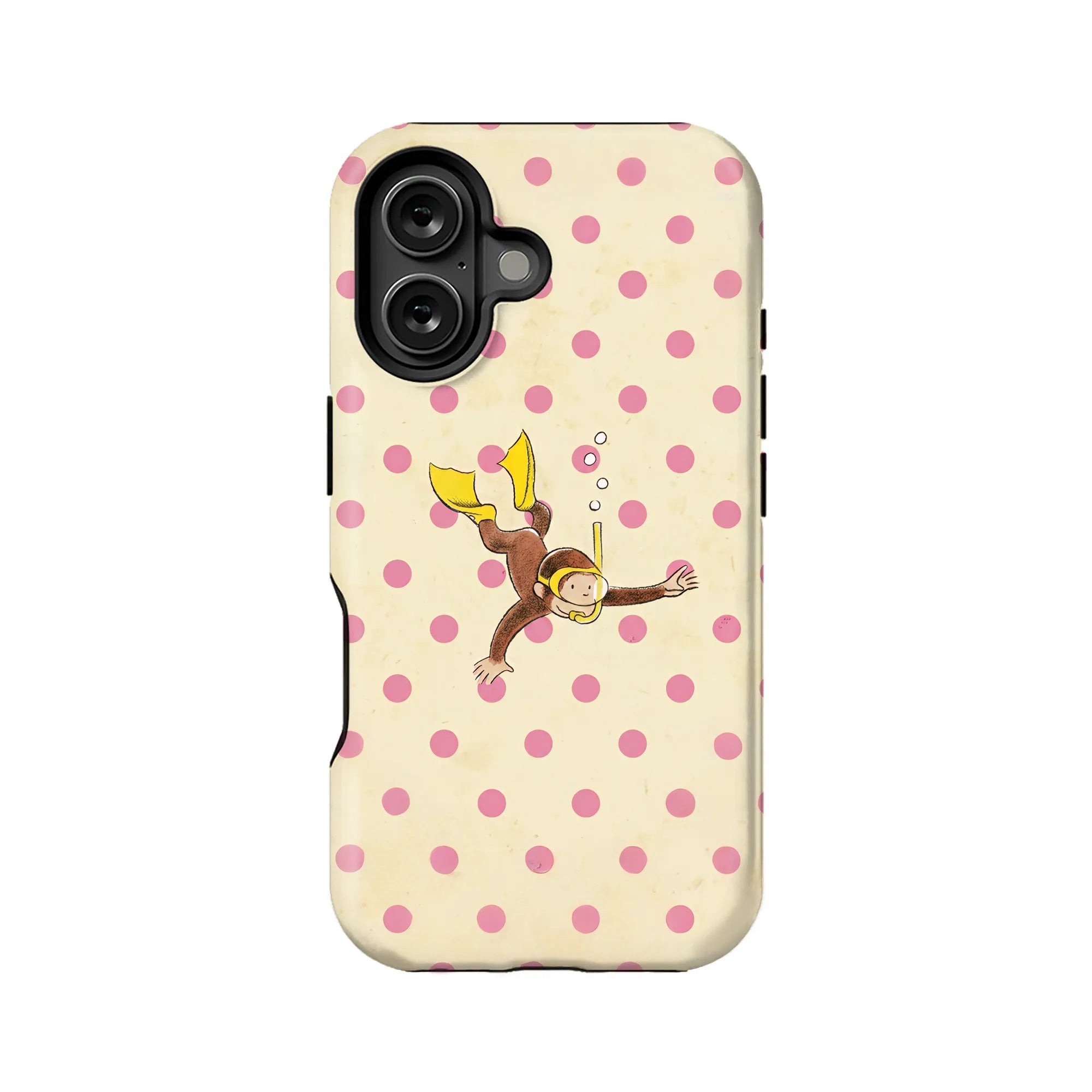 Bonita funda para teléfono con mono buceador
