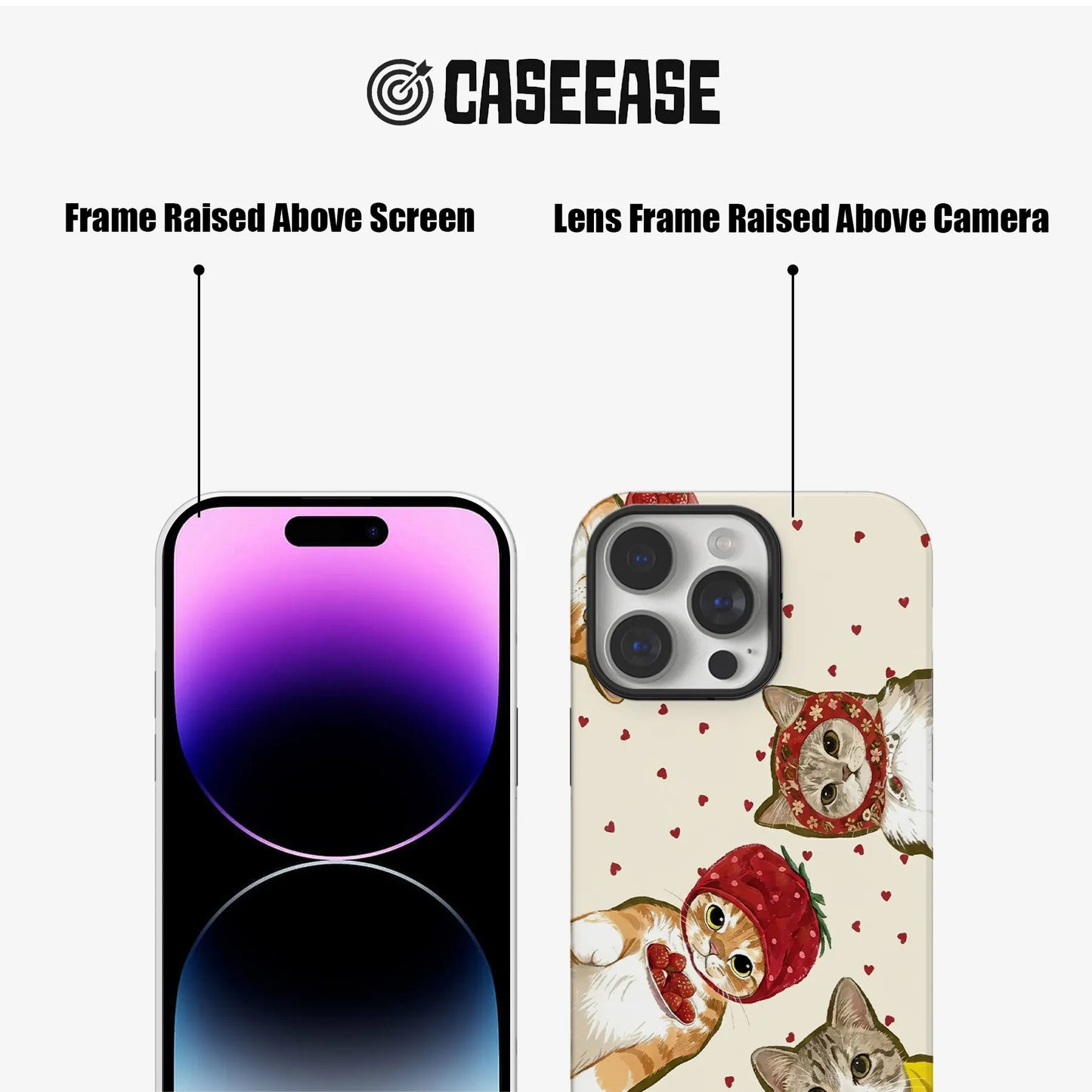 Cute Cat Themed Phone Case