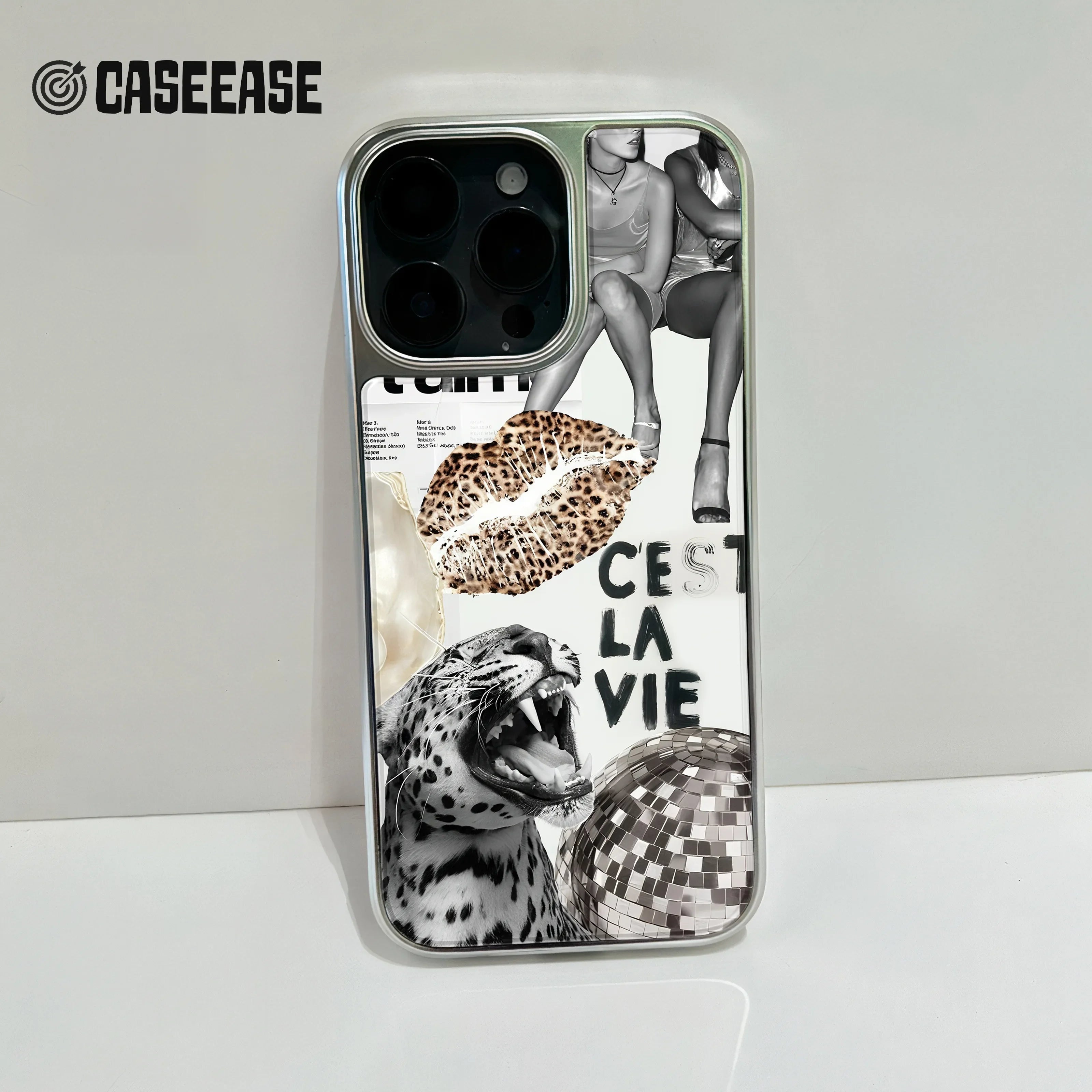 Holographic Chrome Phone Case - Wild Style Collage Design