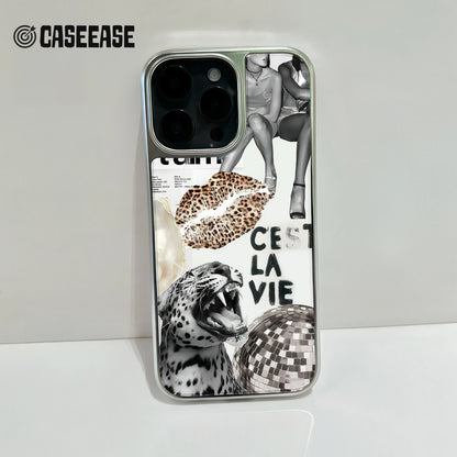 Holographic Chrome Phone Case - Wild Style Collage Design