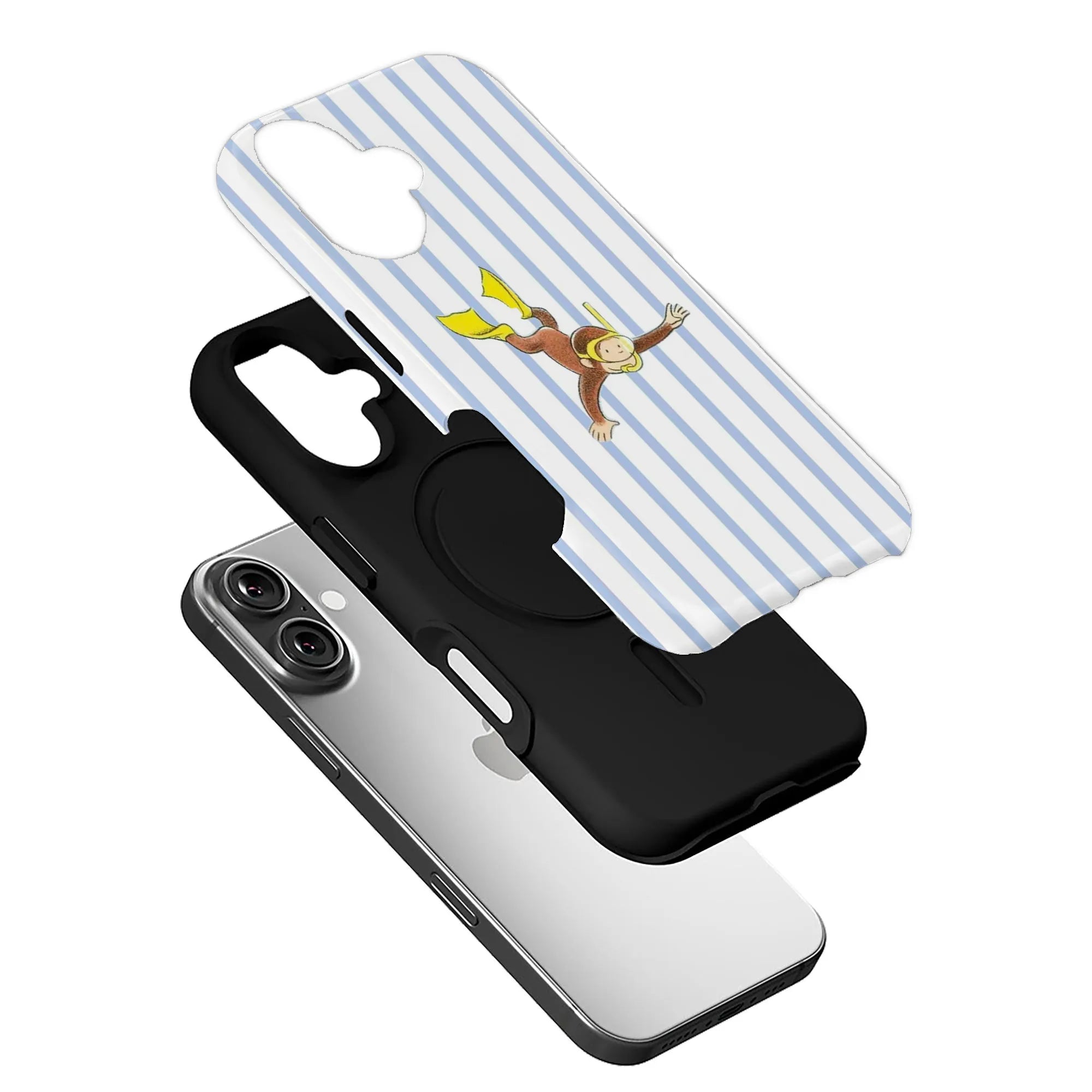 Curious Monkey Diving Phone Case