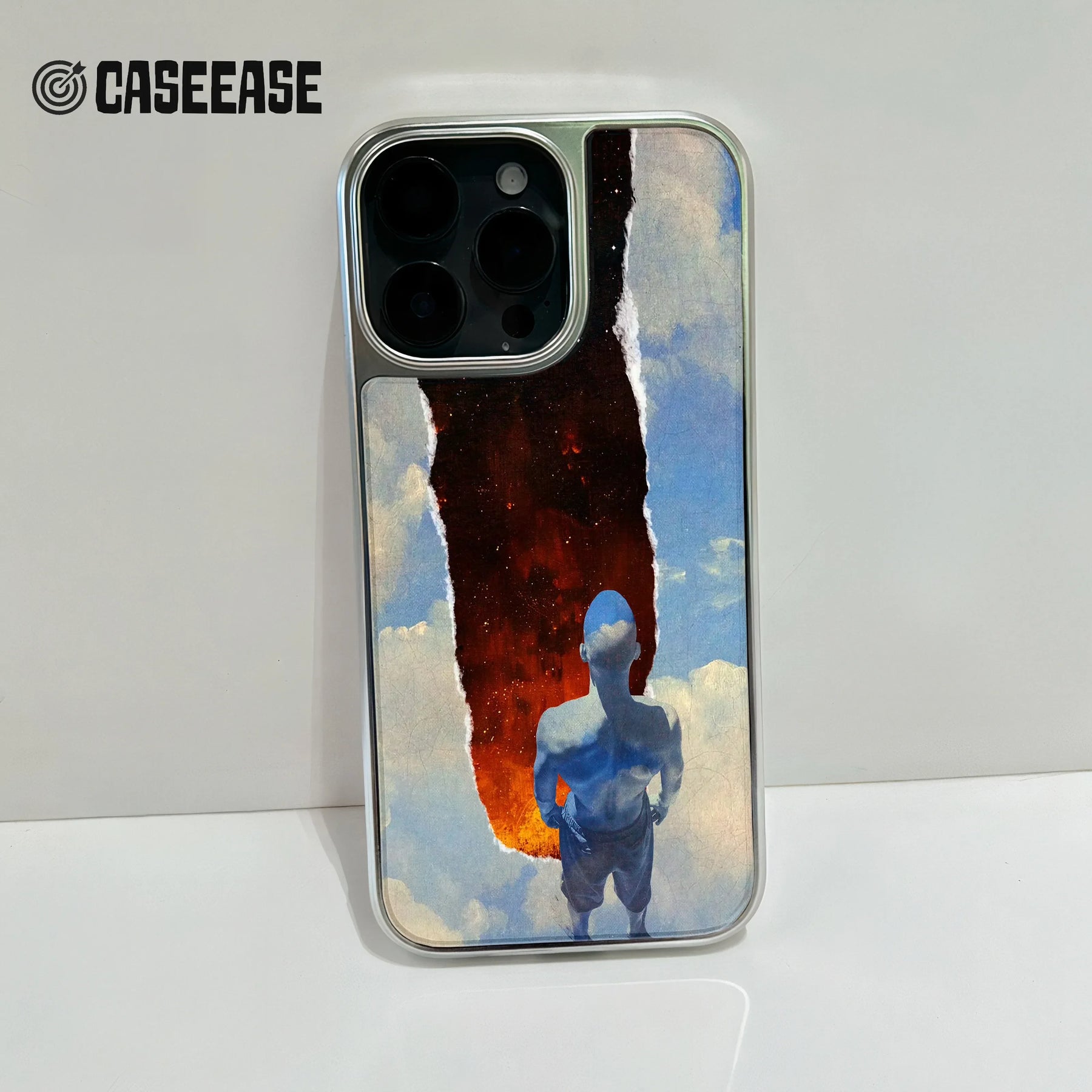 Funda holográfica cromada para iPhone 15 - Diseño Cosmic Horizon