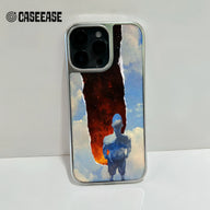 Funda holográfica cromada para iPhone 15 - Diseño Cosmic Horizon