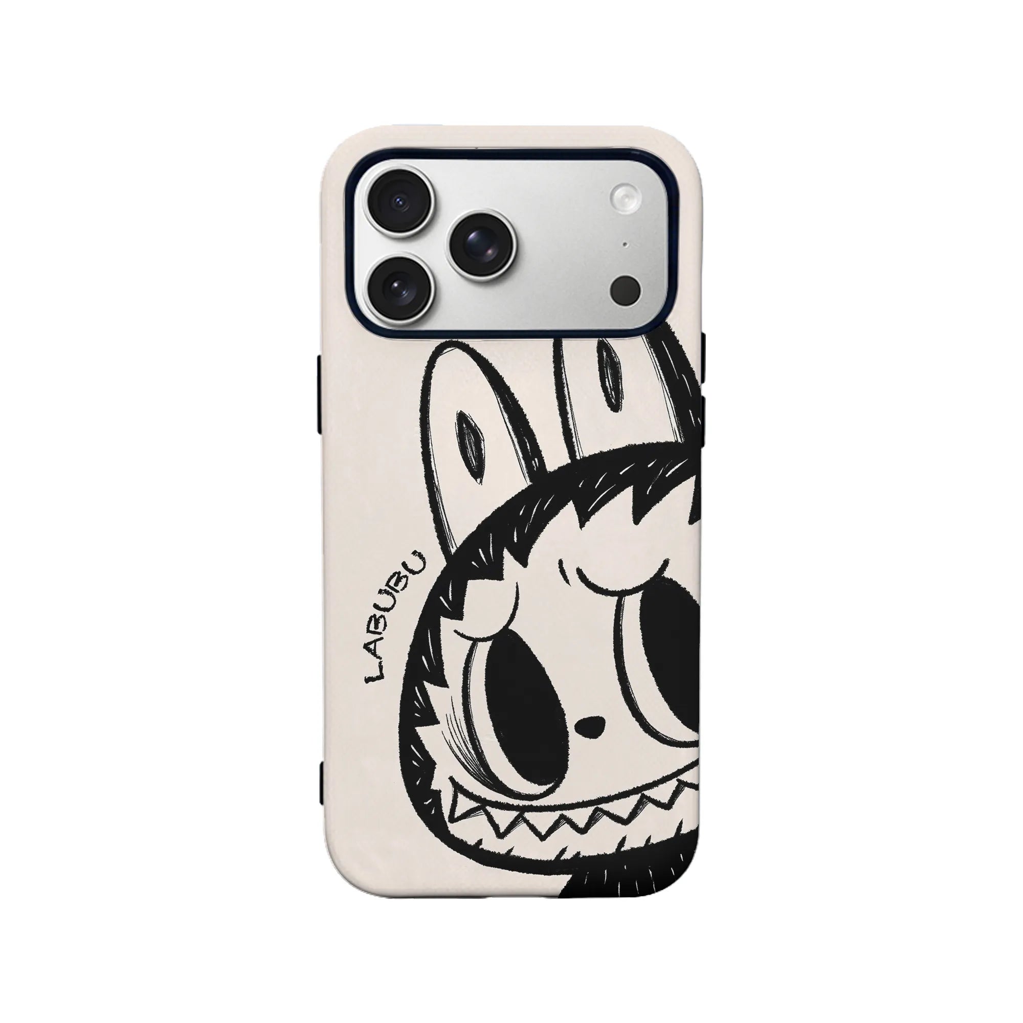 Cartoon Labubu Face Phone Case for iPhone