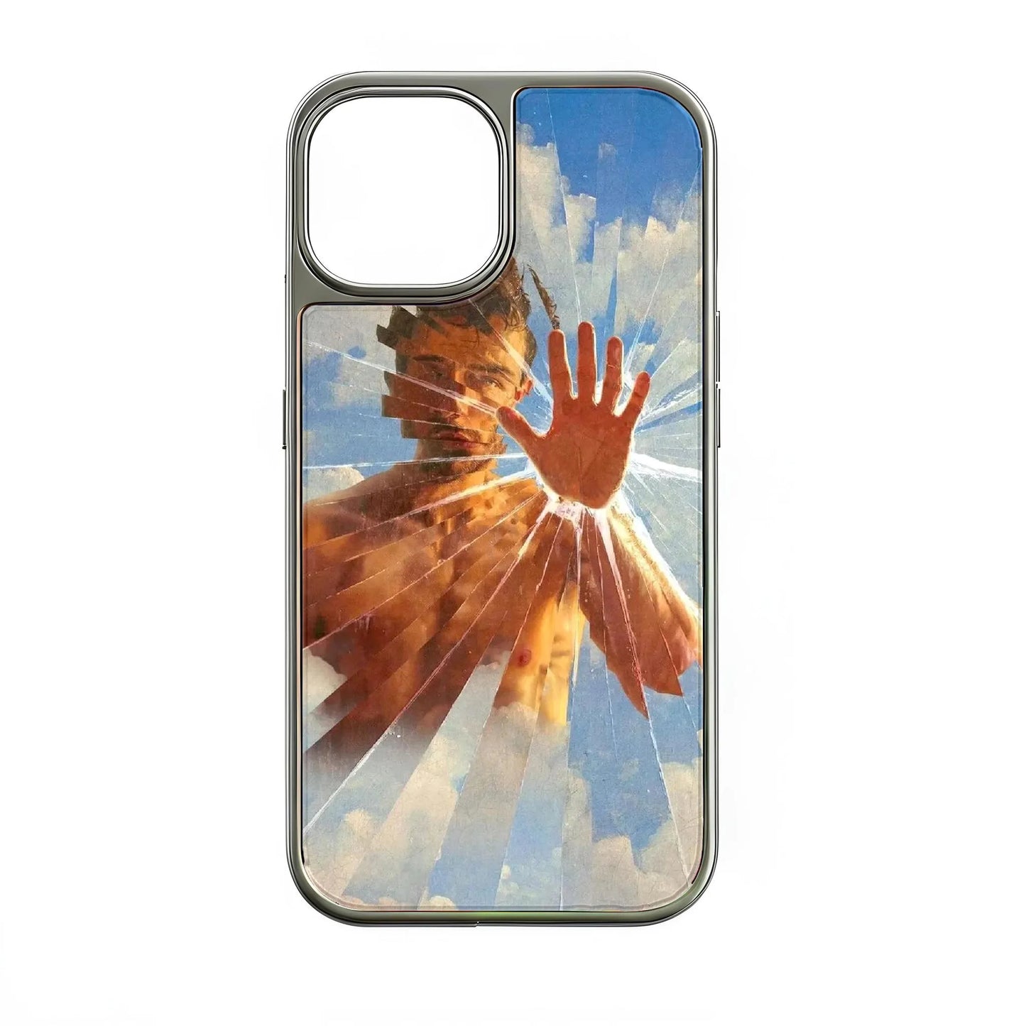 Holographic Chrome Phone Case for iPhone 14 - Reflective Art Effect
