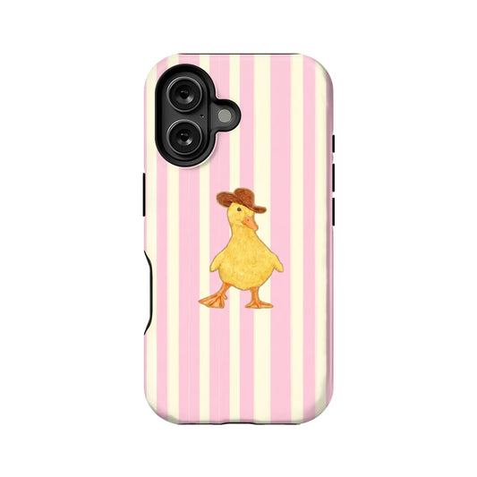 Cute Duck Phone Case with Stripes
