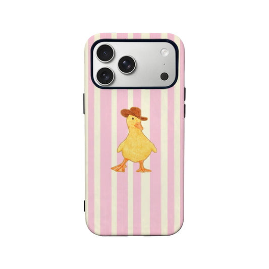 Cute Duck Phone Case with Stripes